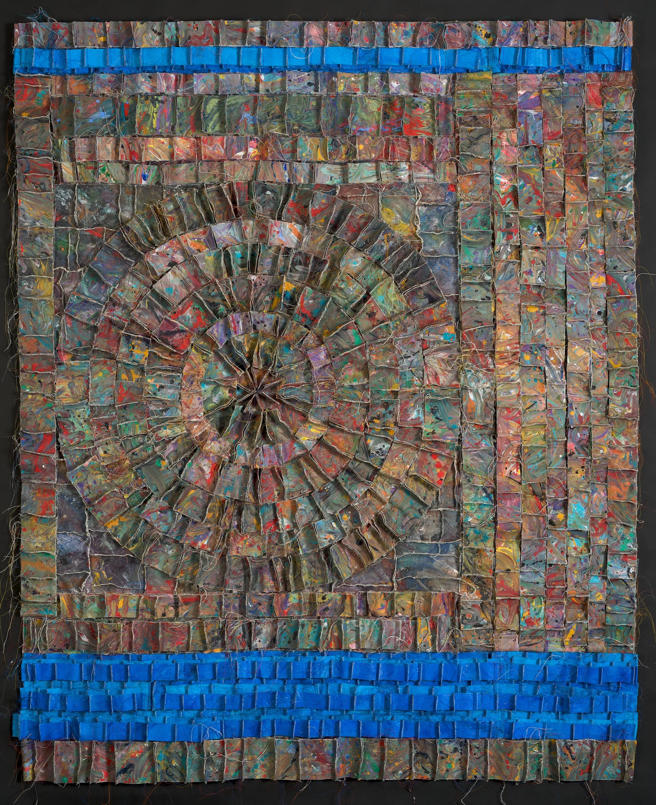   ColorWheel   canvas, acrylic, thread  57"h x 46"w x 1 1/2"d 