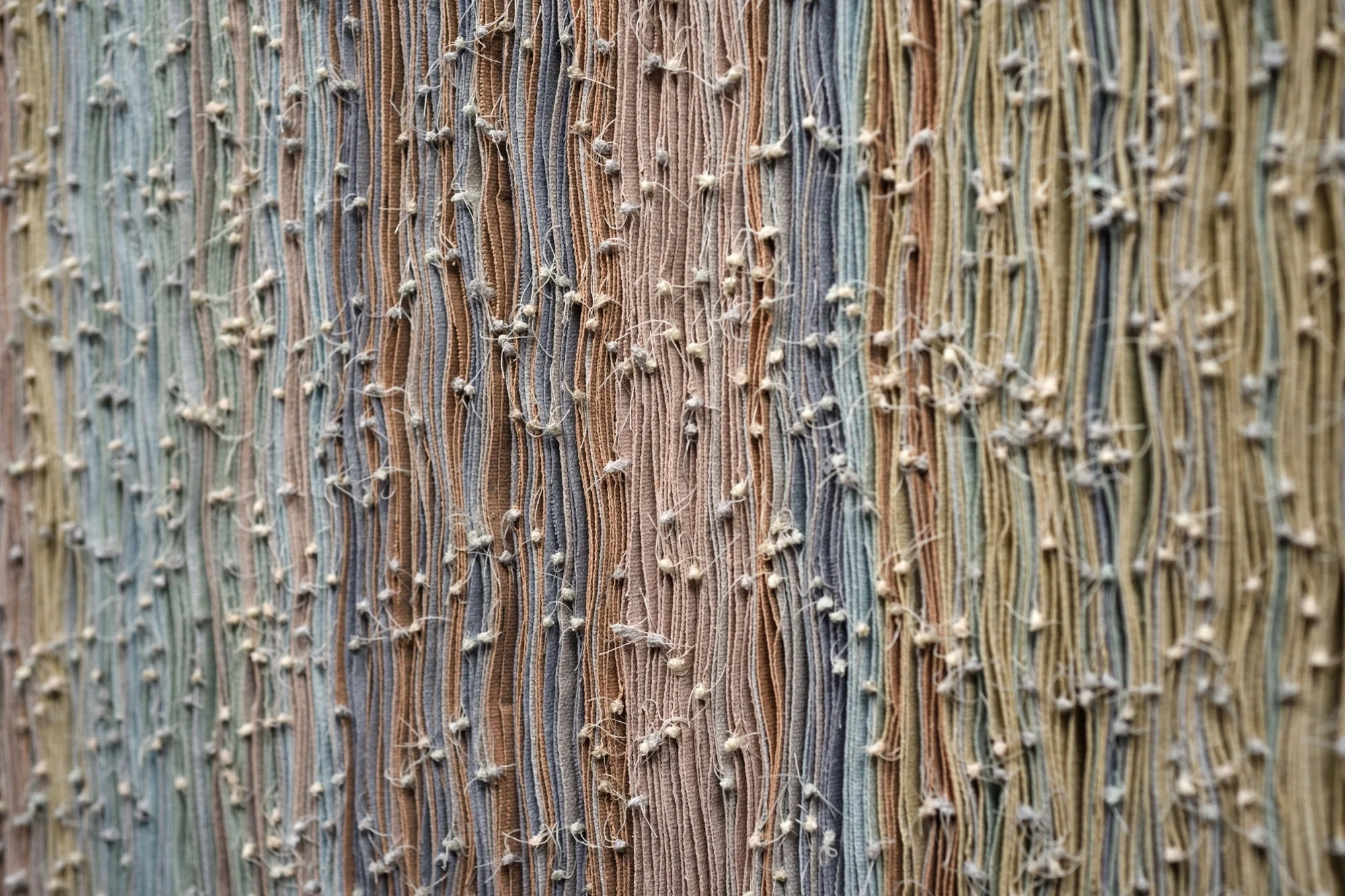 Strata: Ripple Effect (Time, Space) canvas, acrylic, thread 24"h x 48"w detail view (please click + icon in upper right of all images to enlarge)