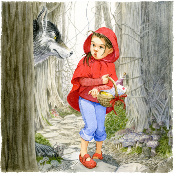 "Red Riding Hood" by Anni Matsick Honorable Mention, Society of Children's Writers & Illustrators' Tomie dePaola Illustration Competition 2016