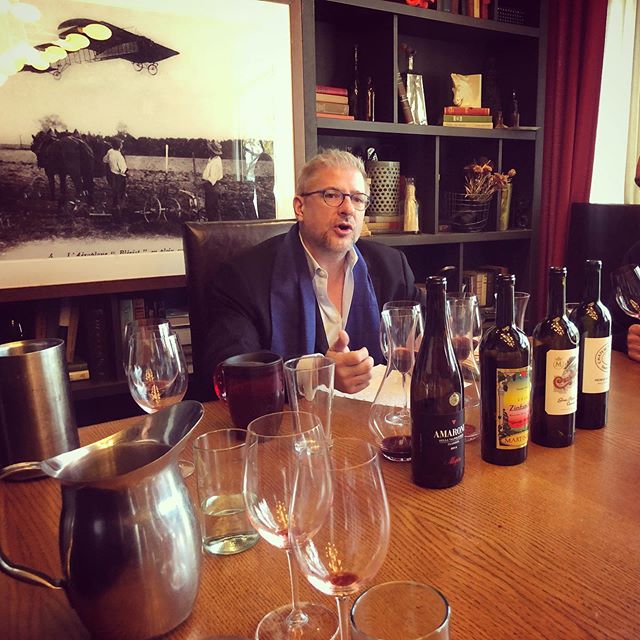 Master Sommelier Jay James graced tasting group with a &lsquo;compare and contrast&rsquo; flight. Thank you, sir!
