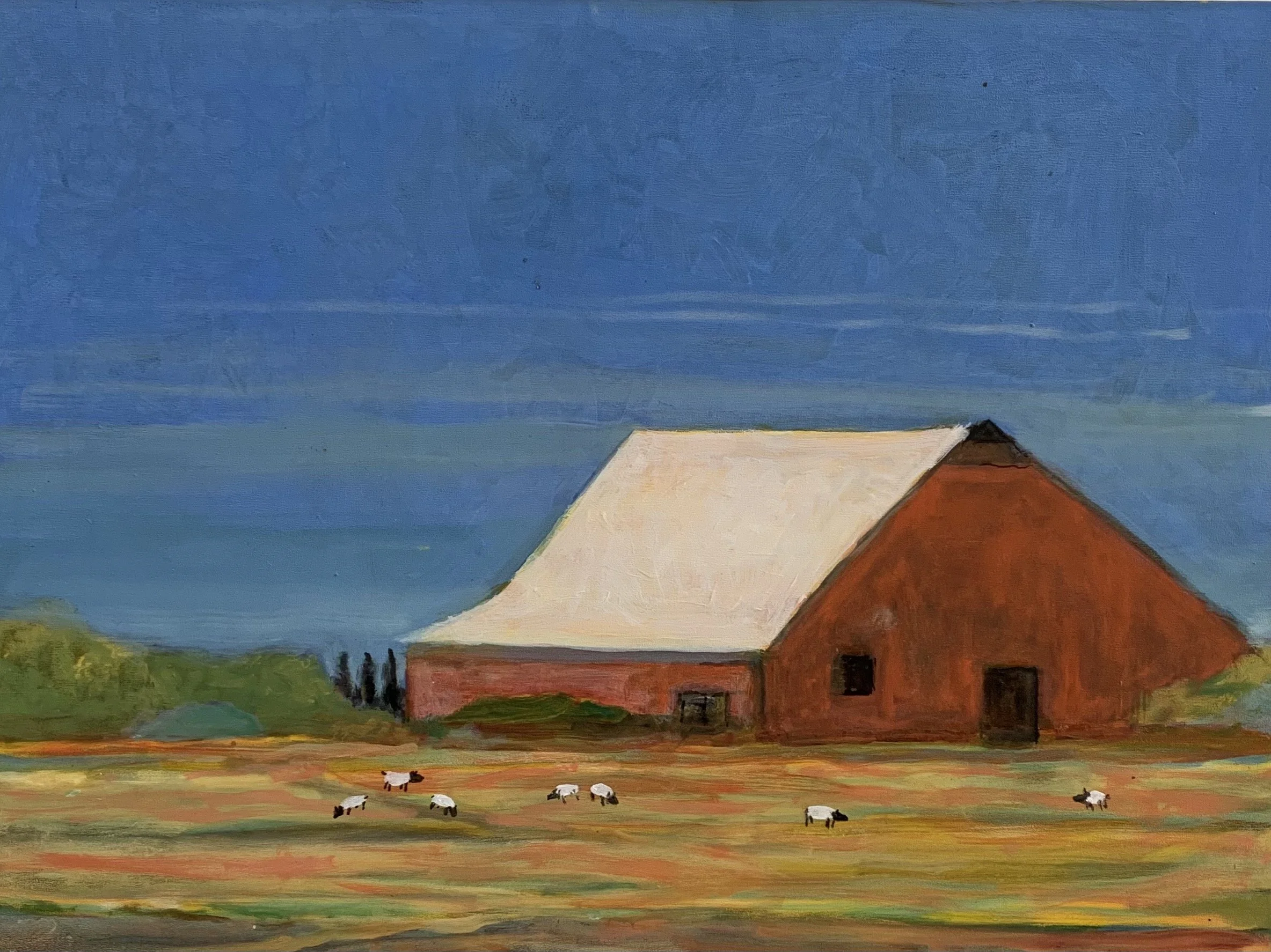 SOLD: "Sheep in the Meadow"