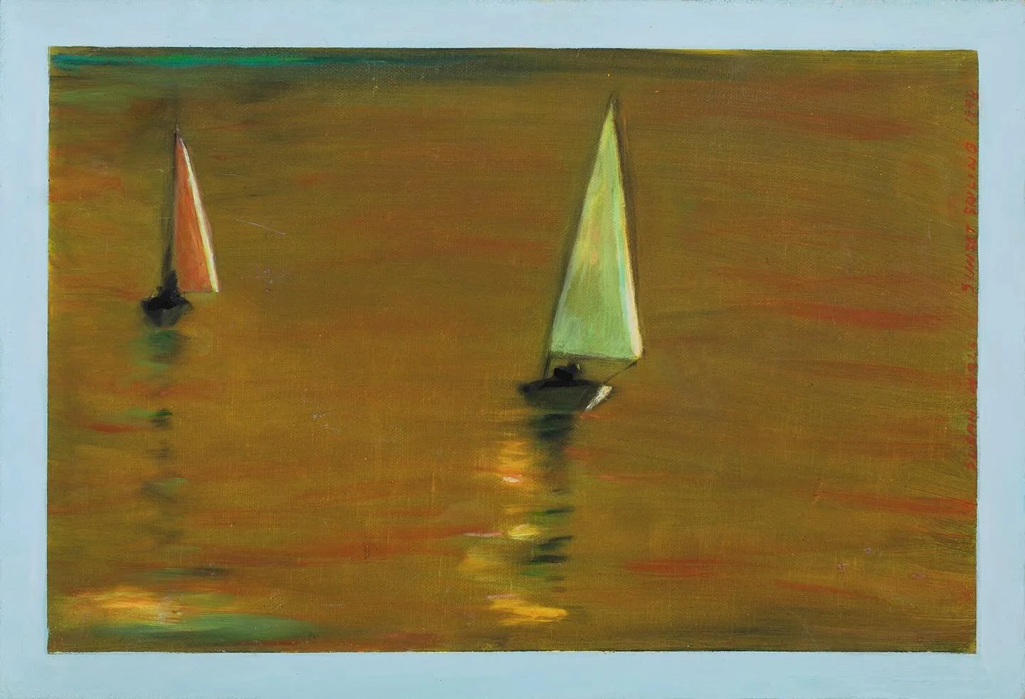 Two Sailboats at Dusk