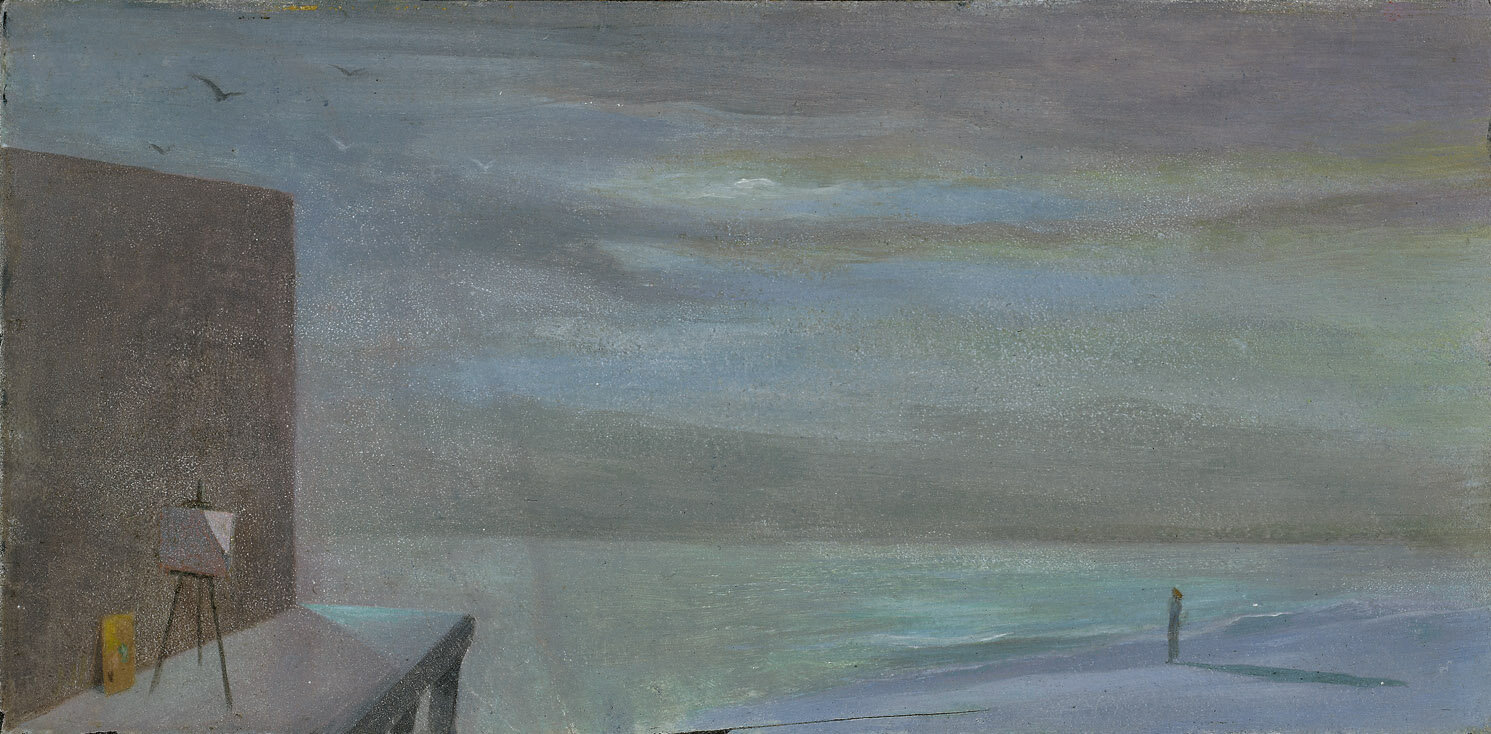 Abandoned Easel #4 , 1946 oil on cardboard 5 1/4 x 10 1/4 inches; 13.3 x 26 centimeters