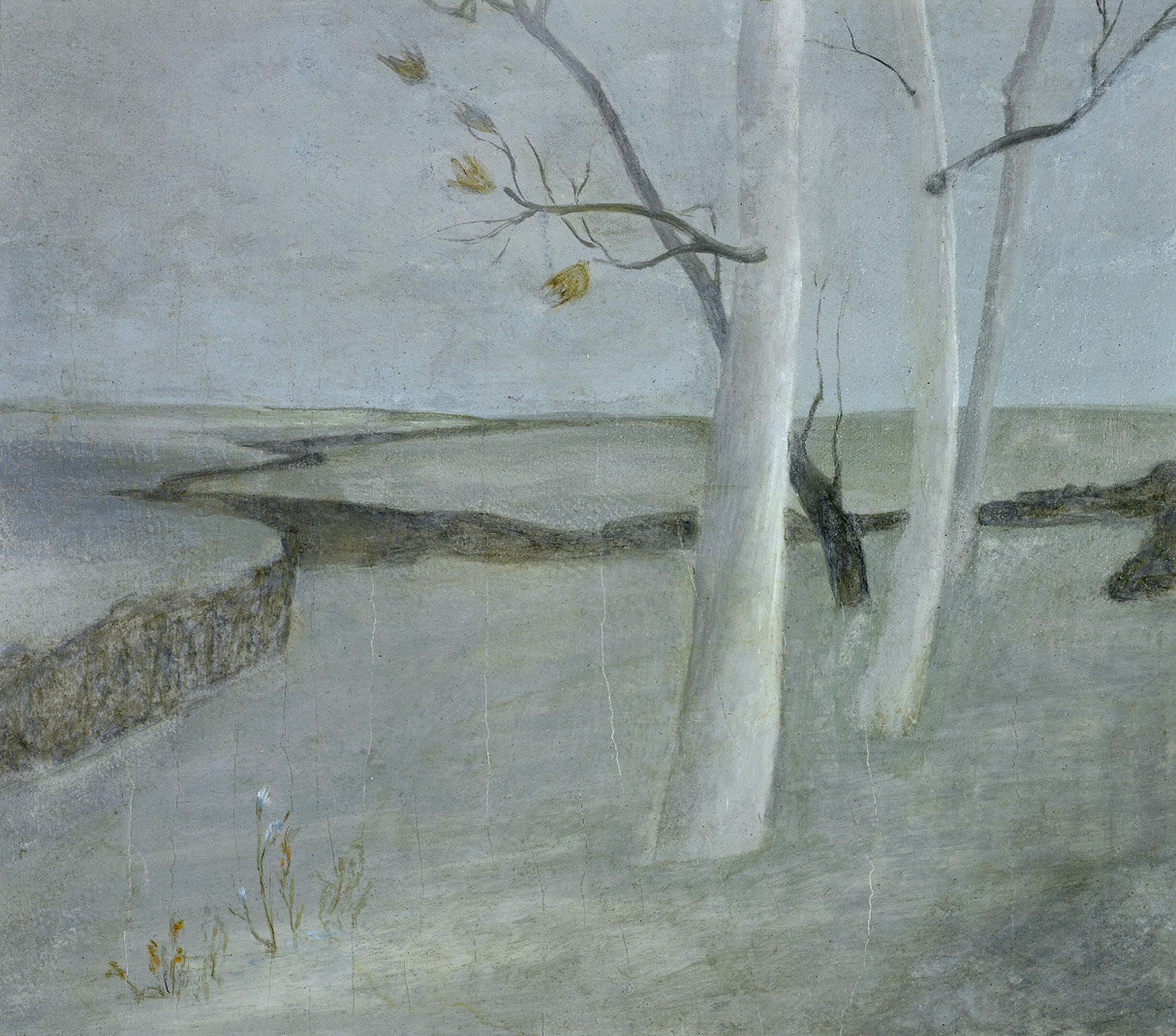 White Trees , 1947 oil on board 9 x 10 inches; 22.9 x 25.4 centimeters