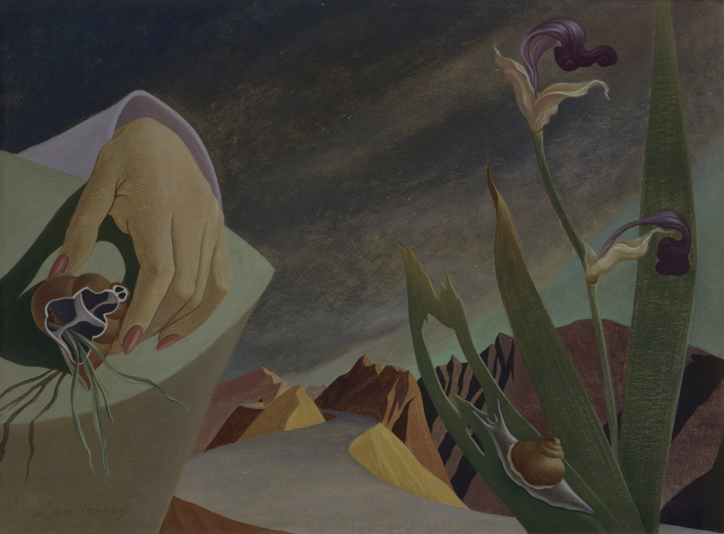 Poetic Justice, 1945 oil on cardboard 13 x 17.5 inches; 33.02 x 44.45 centimeters Oakland Museum of California