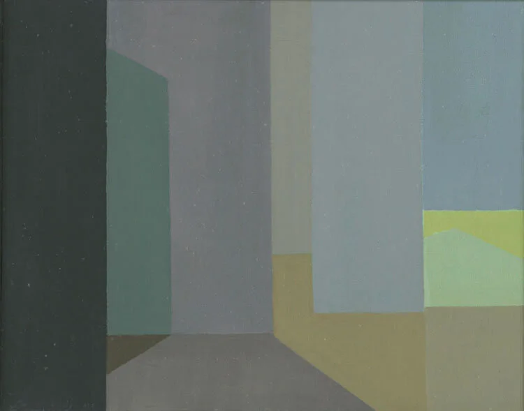 A Quiet Place , 1950 oil on canvas 16 x 20 inches; 40.6 x 50.8 centimeters