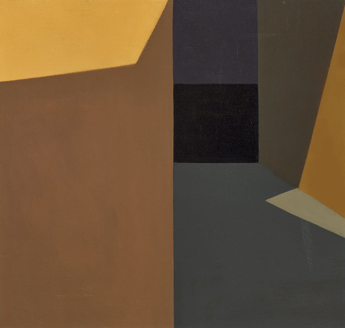 Dark Corridor , 1959 oil on canvas 20 x 21 inches; 50.8 x 53.3 centimeters