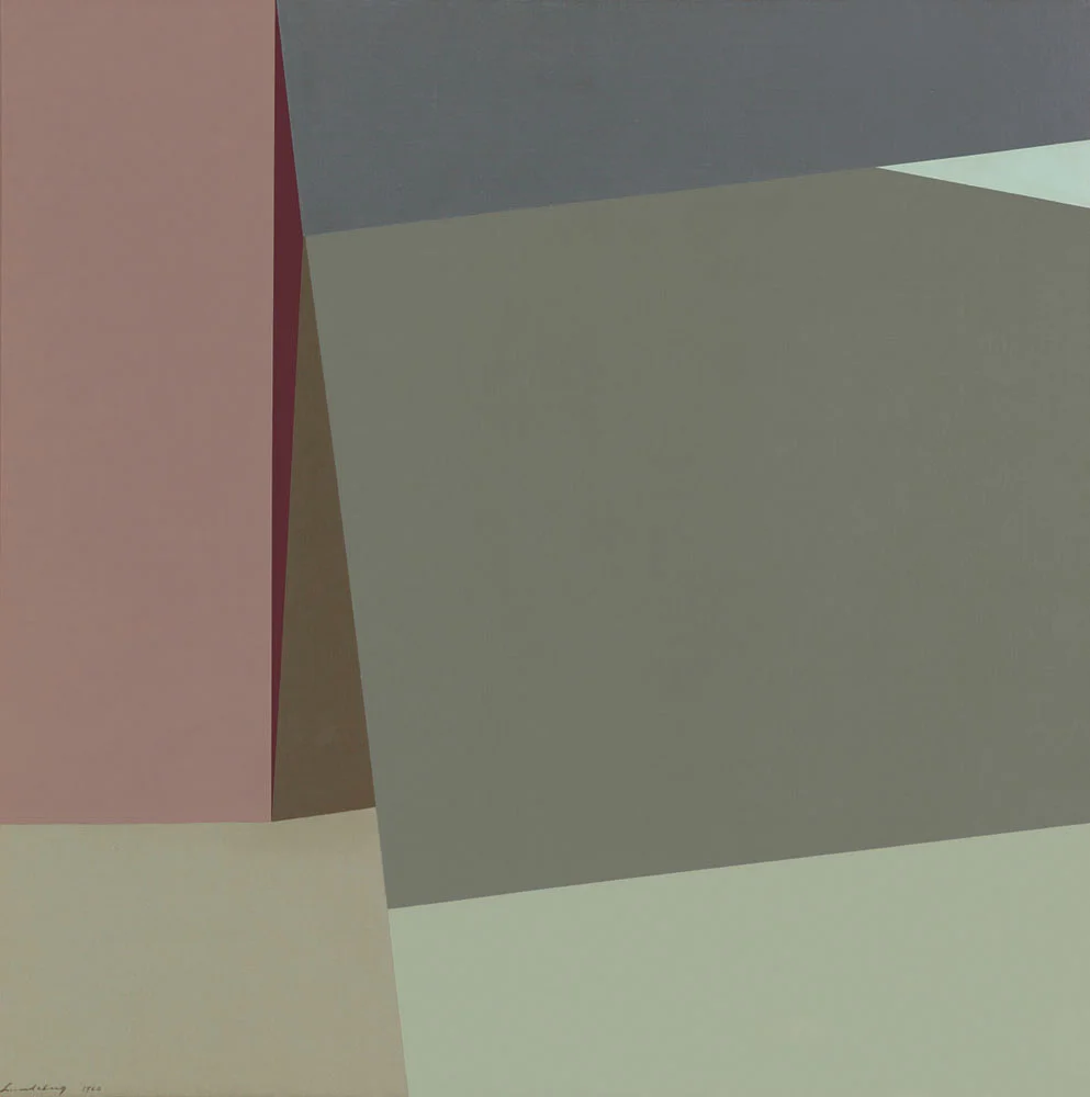 Sloping Horizon , 1960 oil on canvas 40 x 40 inches; 101.6 x 101.6 centimeters