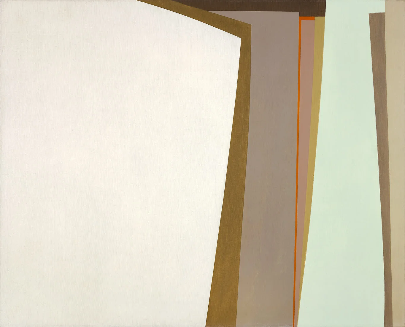 Landscape: White and Orange , 1962 oil on canvas 24 x 30 inches; 61 x 76.2 centimeters
