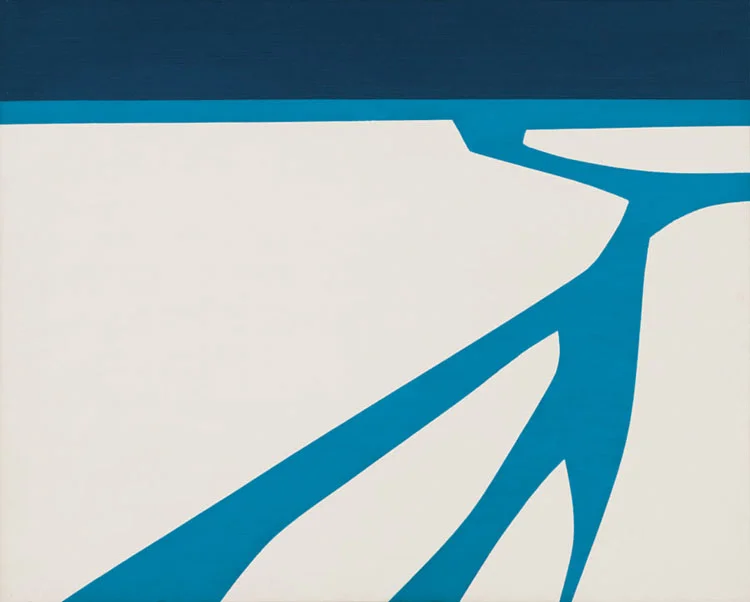 Untitled Waterways II , 1963 acrylic on canvas 24 x 30 inches; 61 x 76.2 centimeters