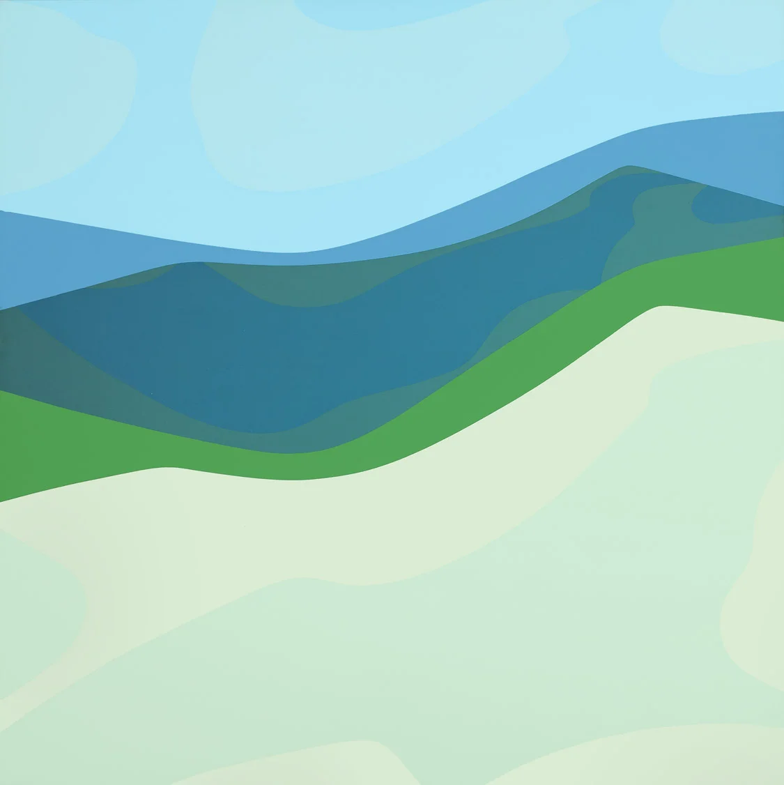 Cloud Shadows , 1966 acrylic on canvas 60 1/4 x 60 inches; 153 x 152.4 centimeters