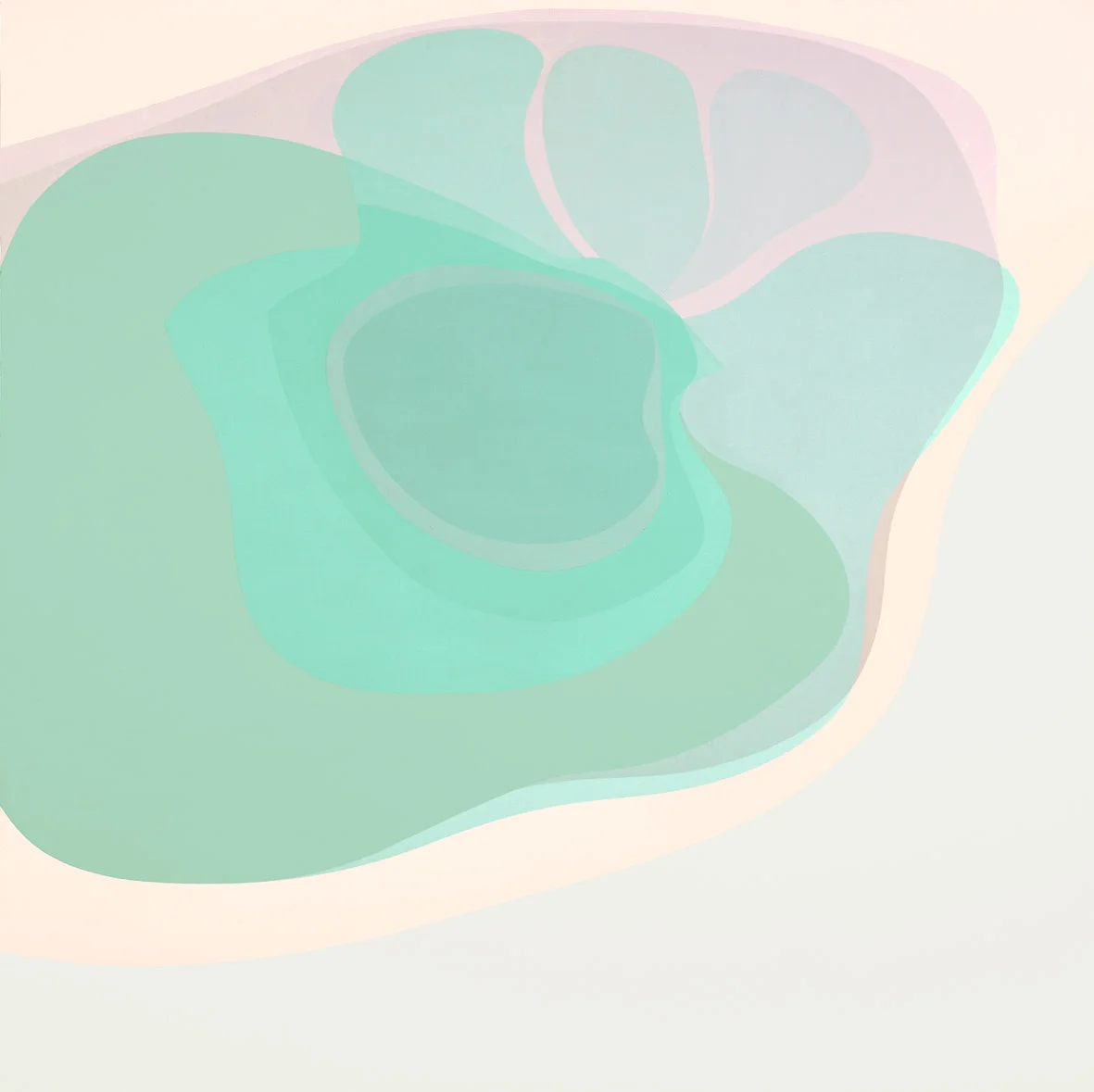 Untitled Flower Form , 1966 acrylic on canvas 60 x 60 inches; 152.4 x 152.4 centimeters