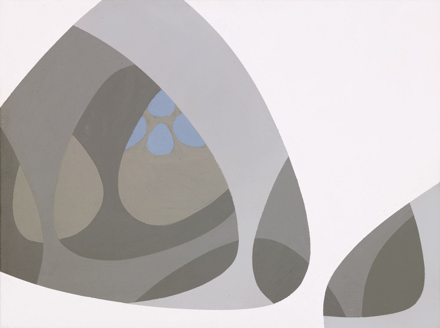 Untitled (arcane forms) , 1970 acrylic on canvas 12 x 16 inches; 30.5 x 40.6 centimeters