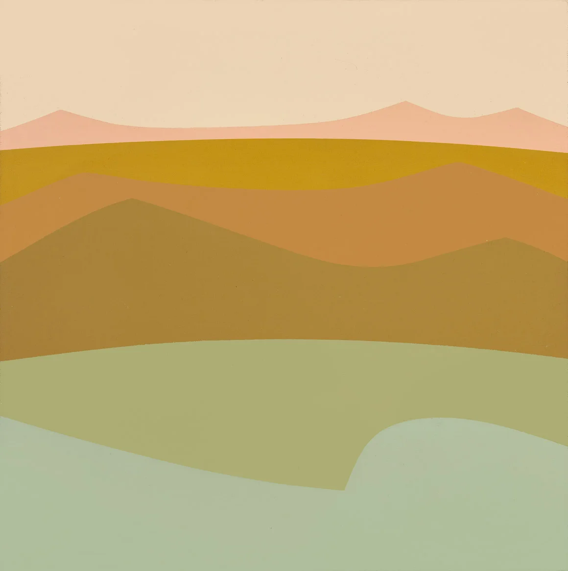Untitled (Landscape or Mountain Lake) , 1970 acrylic on canvas 20 x 20 inches; 50.8 x 50.8 centimeters