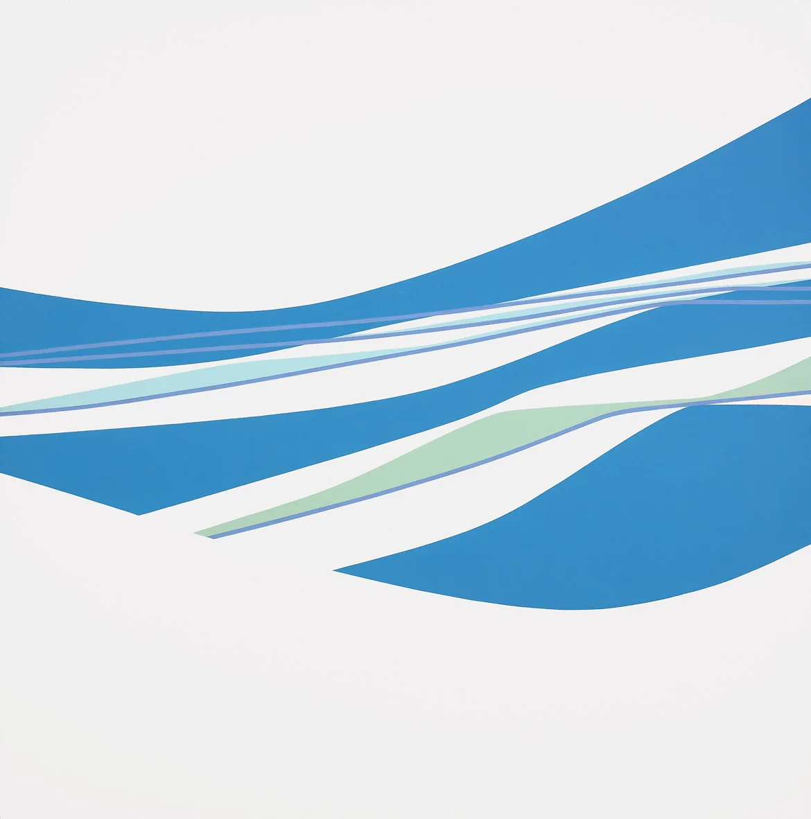 Waves , 1970 acrylic on canvas 60 x 60 inches; 152.4 x 152.4 centimeters