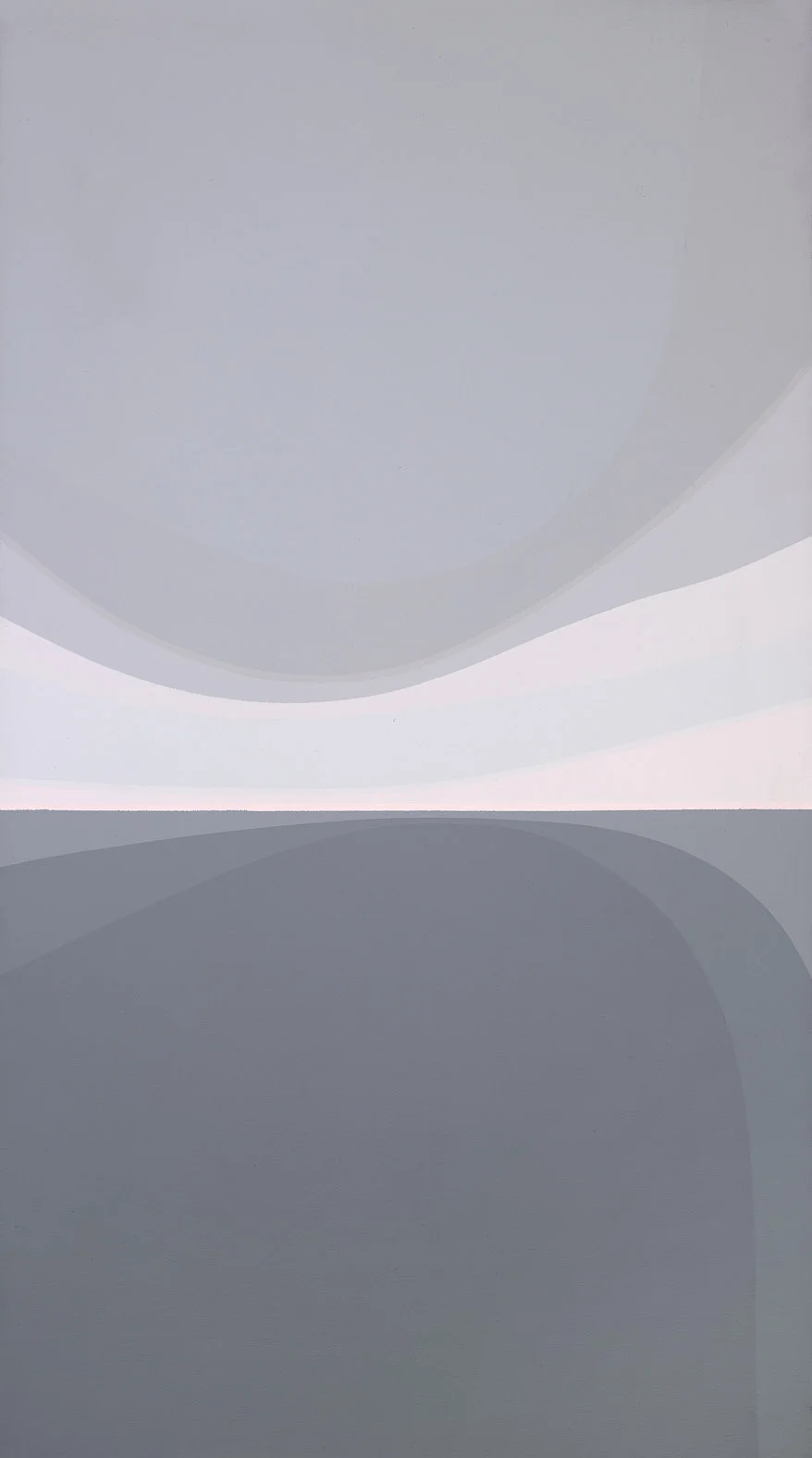 Landscape: Grey and Pink , 1979 acrylic on canvas 54 x 30 inches; 137.2 x 76.2 centimeters
