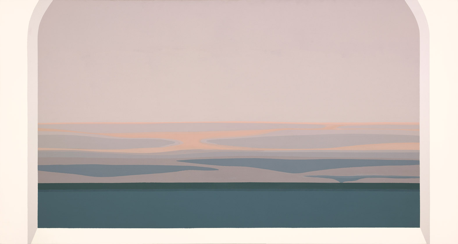 Night Flying In , 1984 acrylic on canvas 38 x 72 inches; 182.9 x 96.5 centimeters
