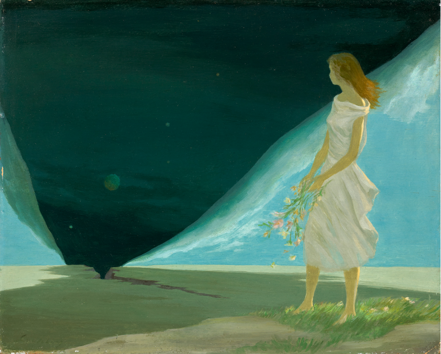 Persephone , 1950 oil on cardboard 13 1/8 x 16 1/4 inches; 33.3 x 41.3 centimeters Private Collection