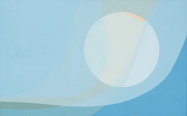 Moonscape , 1966 acrylic on canvas, 10 x 16 inches; 25.4 x 40.6 centimeters Laguna Art Museum