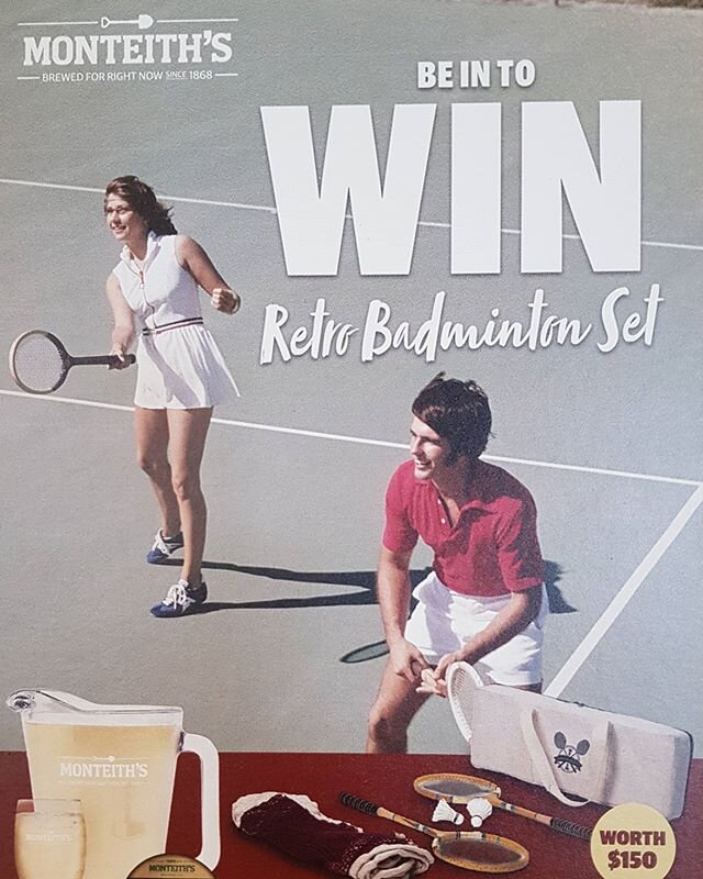 WIN WIN WIN 
Simply purchase Monteiths Crushed Apple Cider to be into win a badminton set worth $150! 
Tag your friends to be in the draw for some snacks to enjoy with it! 
#postofficepub