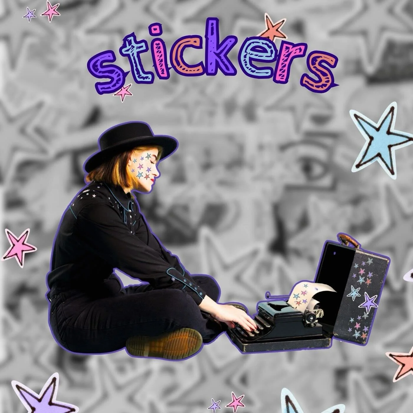 &lsquo;stickers&rsquo; is available to pre-save in my bi0! it&rsquo;s about the niche anxiety our generation experiences about deciding where to put our stickers, which inevitably end up in a box! 🤍✨ #stickers #anxiety #folk #dodie #singersongwriter