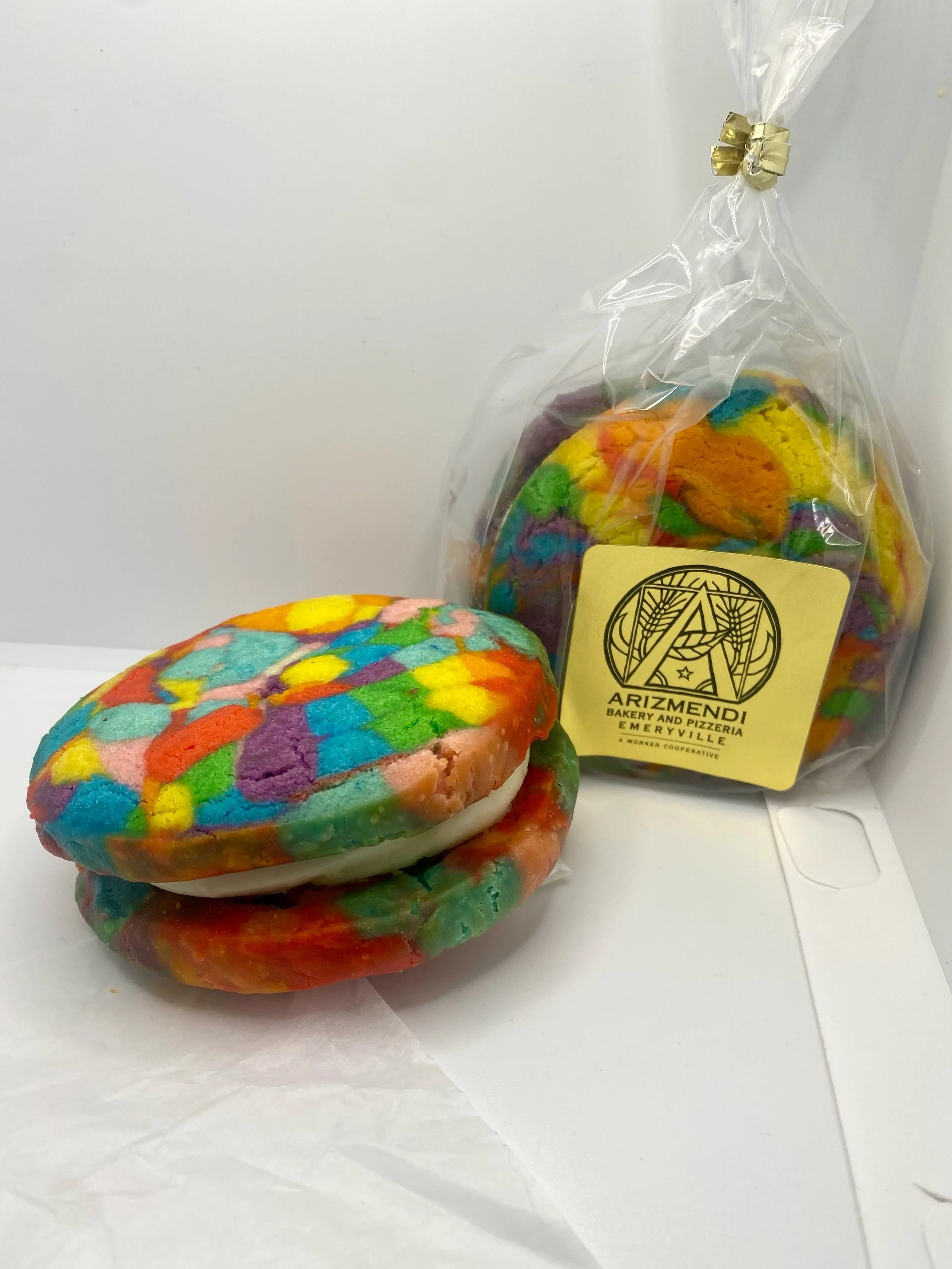 Welcome back to school, Emeryville!
To ring in the new school year, we will have special TieDye sandwich cookies(filled with a lemon buttercream) starting tomorrow Wednesday 8/19, come grab one while supplies last! 
If you&rsquo;re not going bananas 