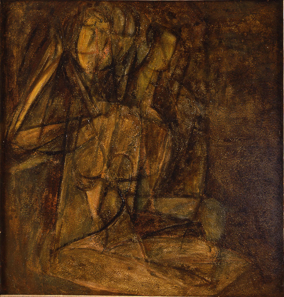 Figure 1918-1920 oil on carton 21 x 19 3/4 inches, 53 3/10 x 50 1/5 centimeters