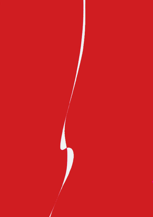 Untitled (Red with White Line) 1971 serigraph, edition of 30 36 x 28 inches, 91 2/5 x 71 1/10 centimeters 