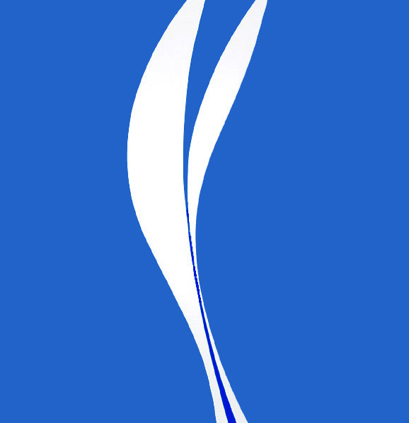 Untitled (Blue and White) 1971 serigraph, edition 2 28 x 28 inches, 71 1/10 x 71 1/10 centimeters