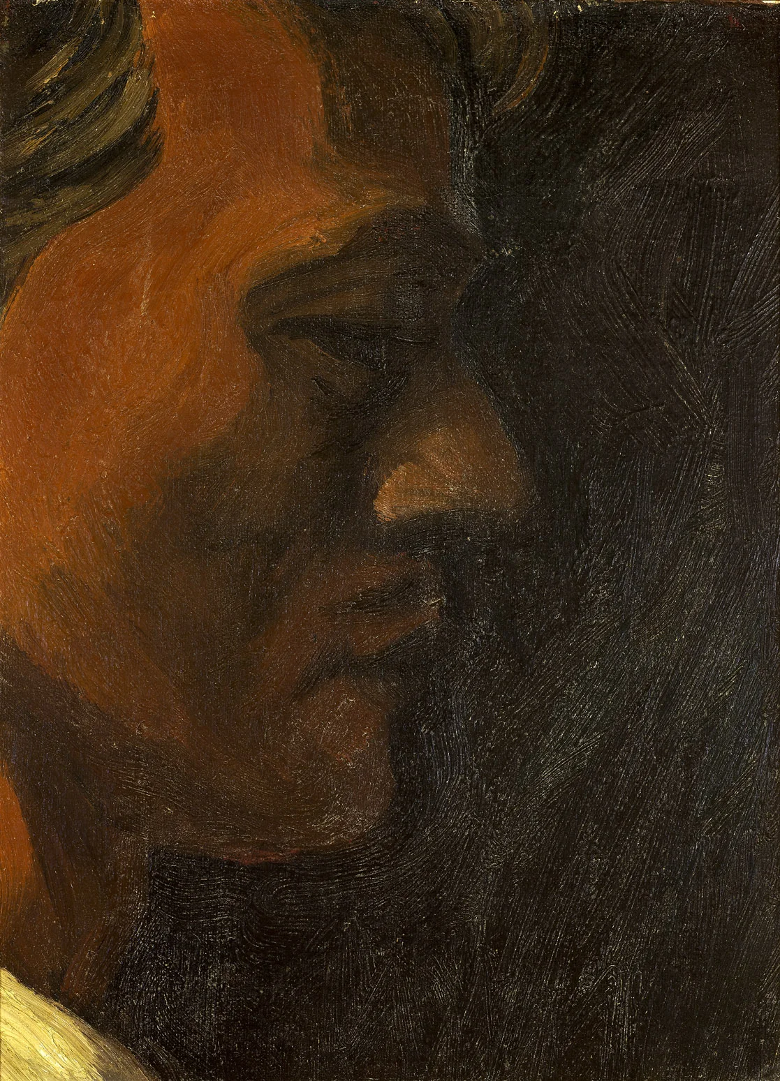 Self Portrait 1943 oil on board 15 1/2 x 9 inches, 39 2/5 x 23 centimeters