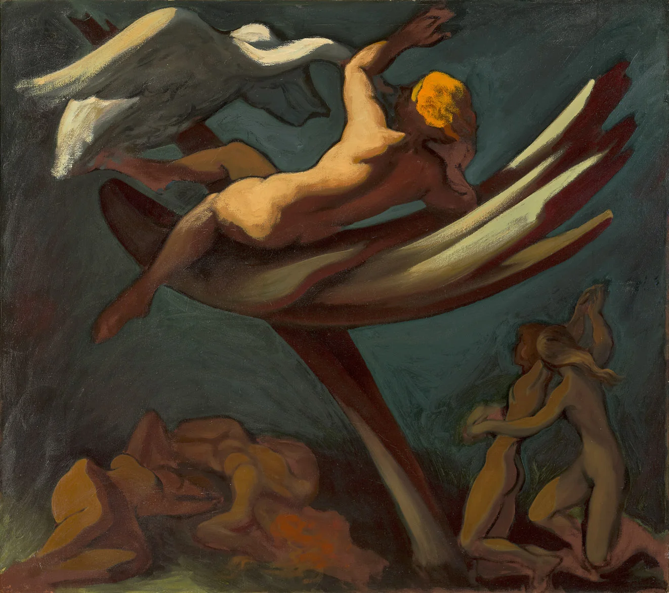 Leda 1943 oil on canvas 36 x 40 inches, 91 2/5 x 101 3/5 centimeters