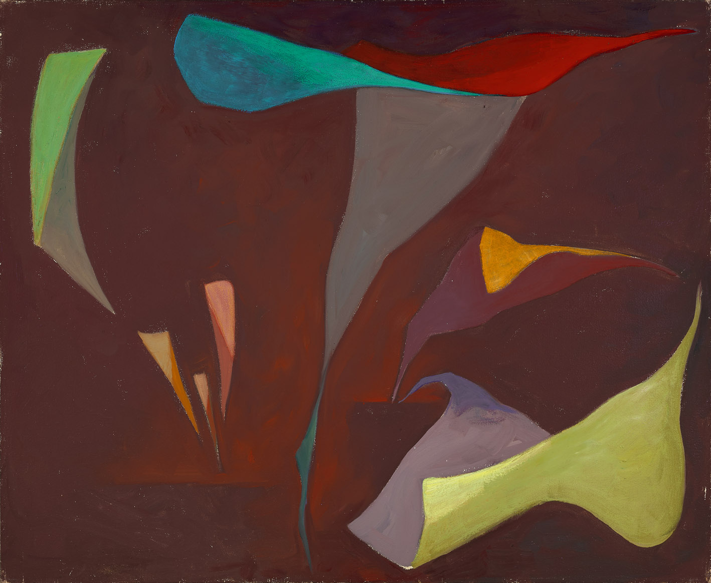 Magical Forms 1945 oil on canvas 30 x 36 inches, 76 1/5 x 91 2/5 centimeters
