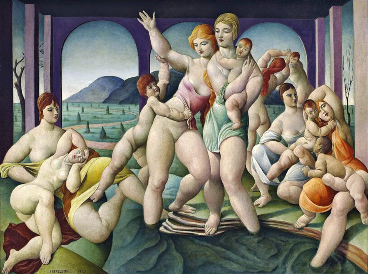 Untitled (Bathers) , 1923 oil on canvas 45 x 60 inches; 114.3 x 152.4 centimeters