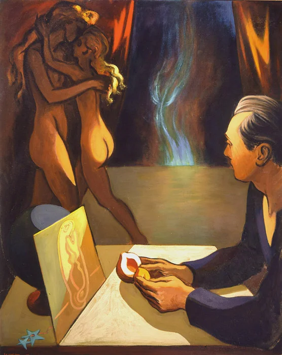 Post Surrealist Configuration: Fillial Love #2 , 1943 oil on canvas 50 x 40 inches; 127 x 101.6 centimeters