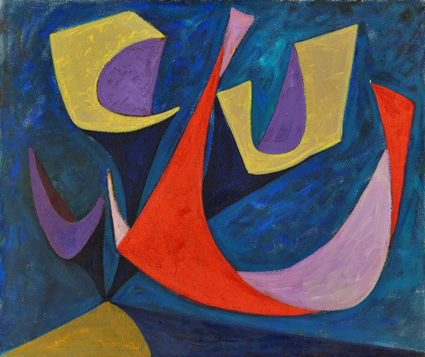 Untitled, Magical Forms , 1948 oil on canvas 30 x 36 inches; 76.2 x 91.4 centimeters