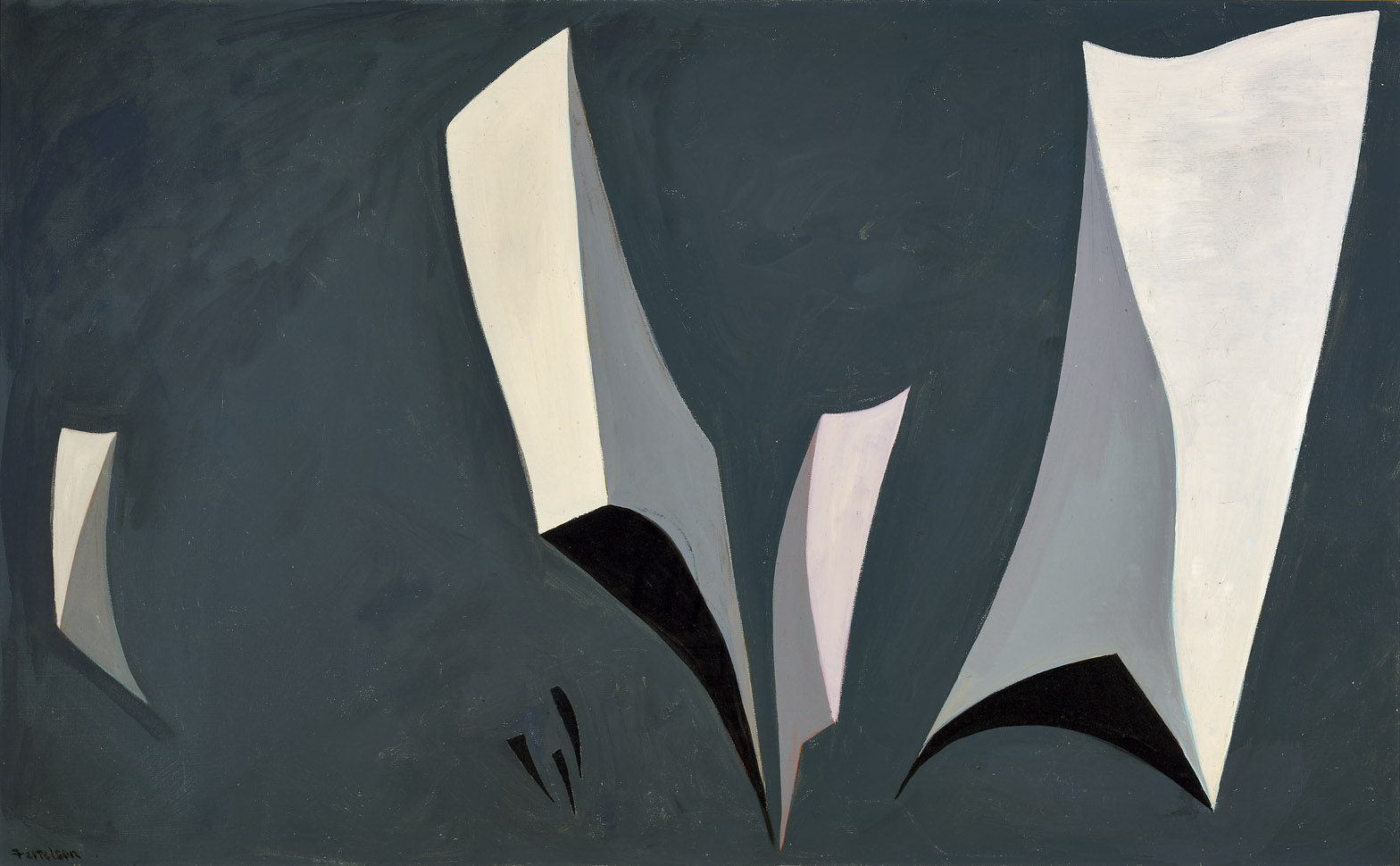 Untitled, Magical Forms , 1947 oil on canvas 31 x 47 inches; 78.7 x 119.4 centimeters