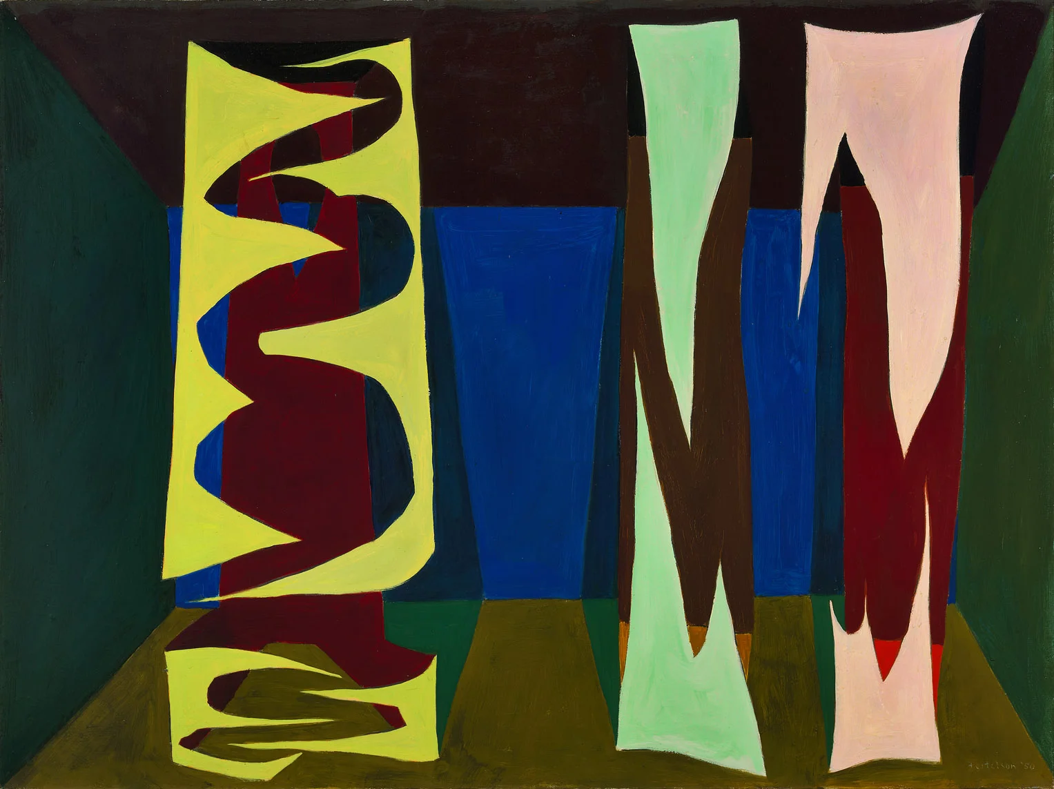 Untitled (Mean Forms) , 1949 oil on canvas 30 x 40 inches; 76.2 x 101.6 centimeters
