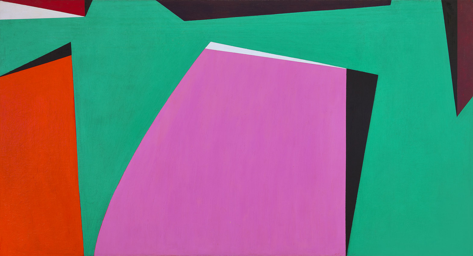 Space Forms , 1953 oil on canvas 40 x 74 inches; 101.6 x 188 centimeters