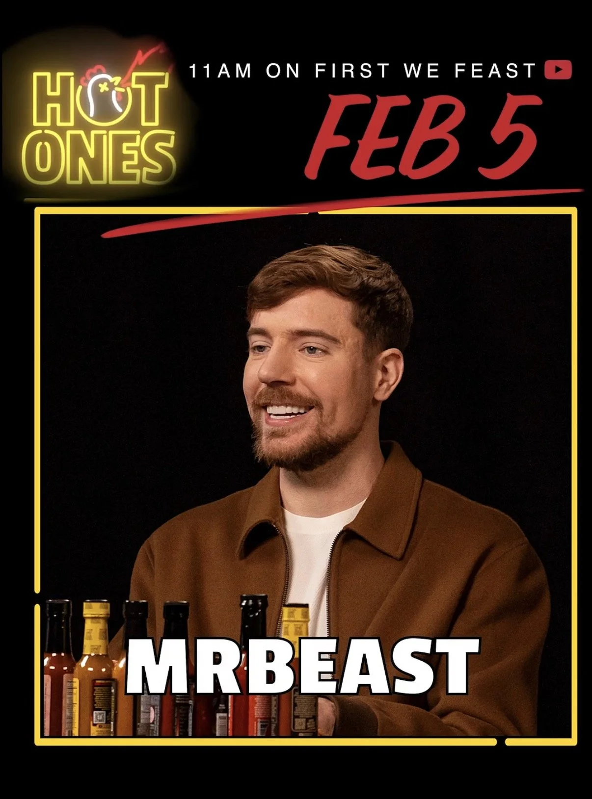 Mr. Beast on Hot Ones