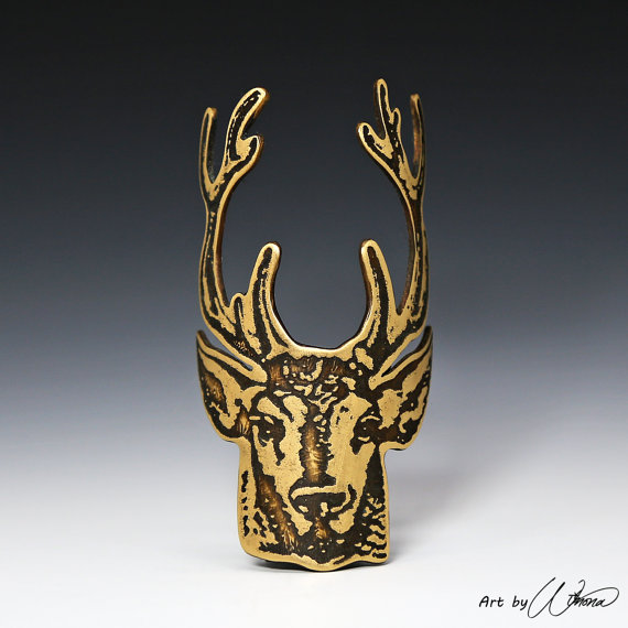 4. Very into this stag bicycle badge by Art by Winona