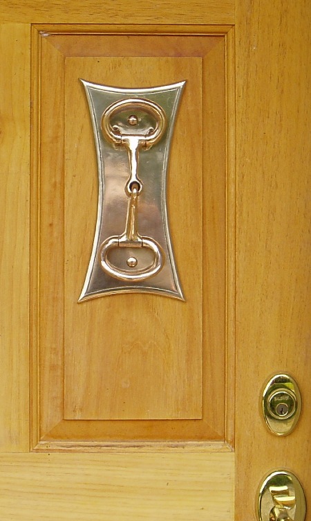 Bronze Snaffle Bit Door Knocker Forged red and yellow bronze. 