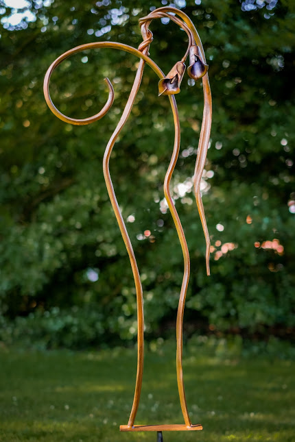 "Weeping Lilly" Forged steel, 6 feet tall