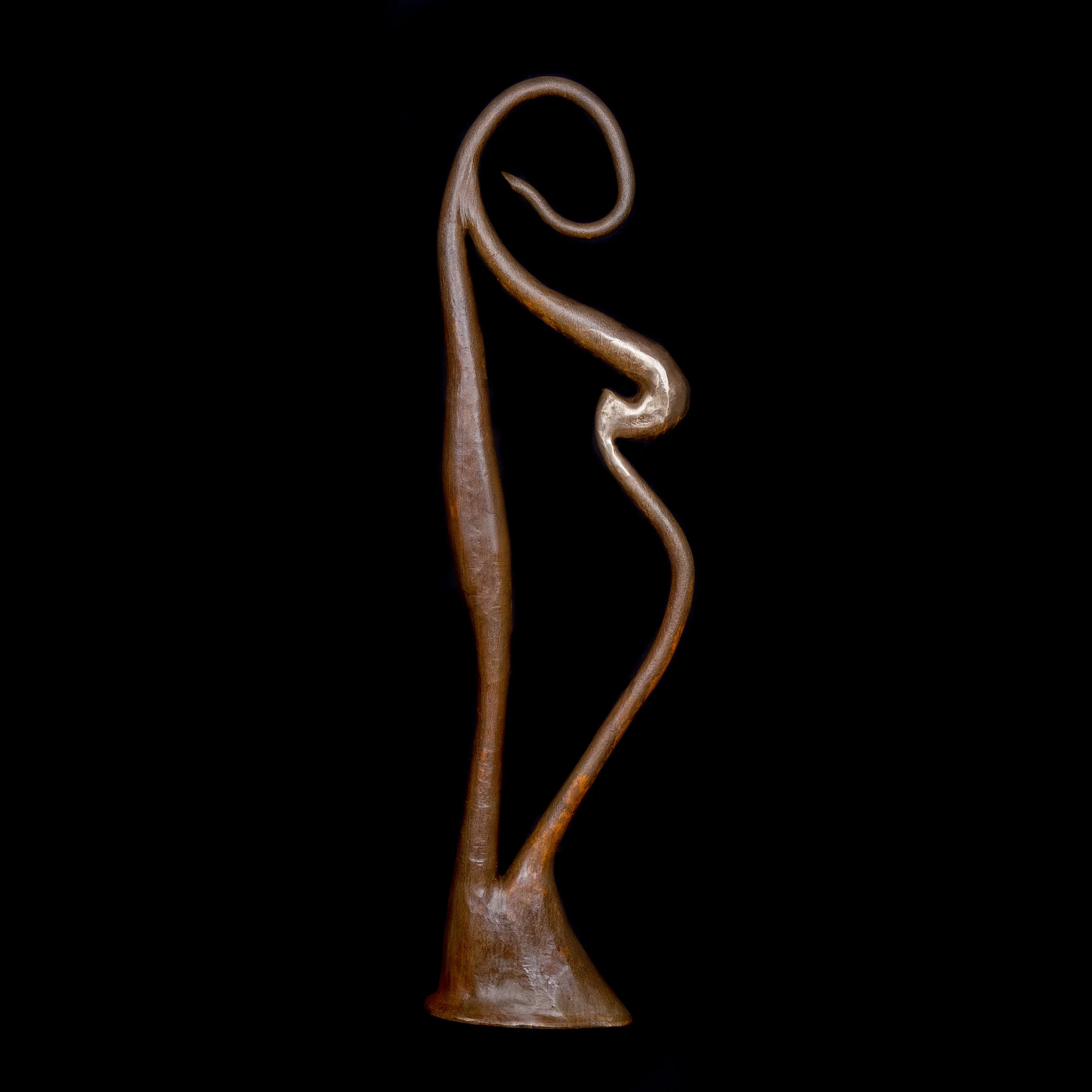 "Maternity" Forged steel, salt patina. 48" x 20"