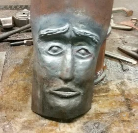 "Cathartic Mask" Forged steel