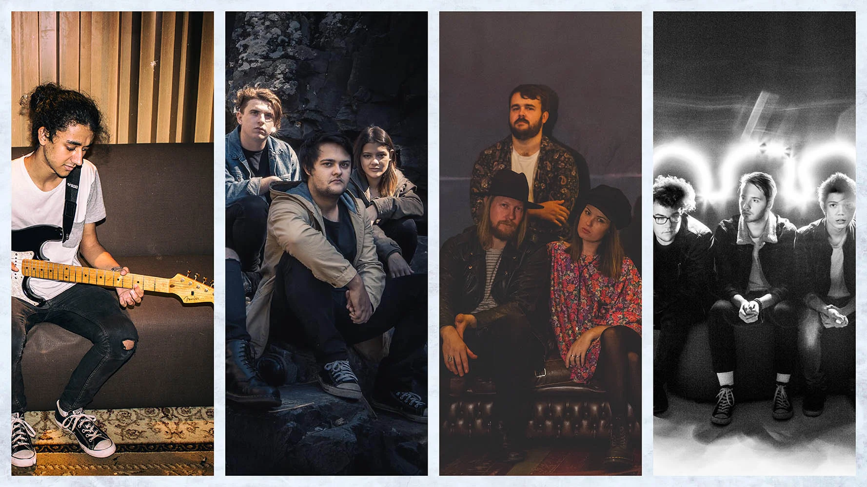 From left to right: Josh King, The WLVS, Nightwoods and Twelve Past Midnight