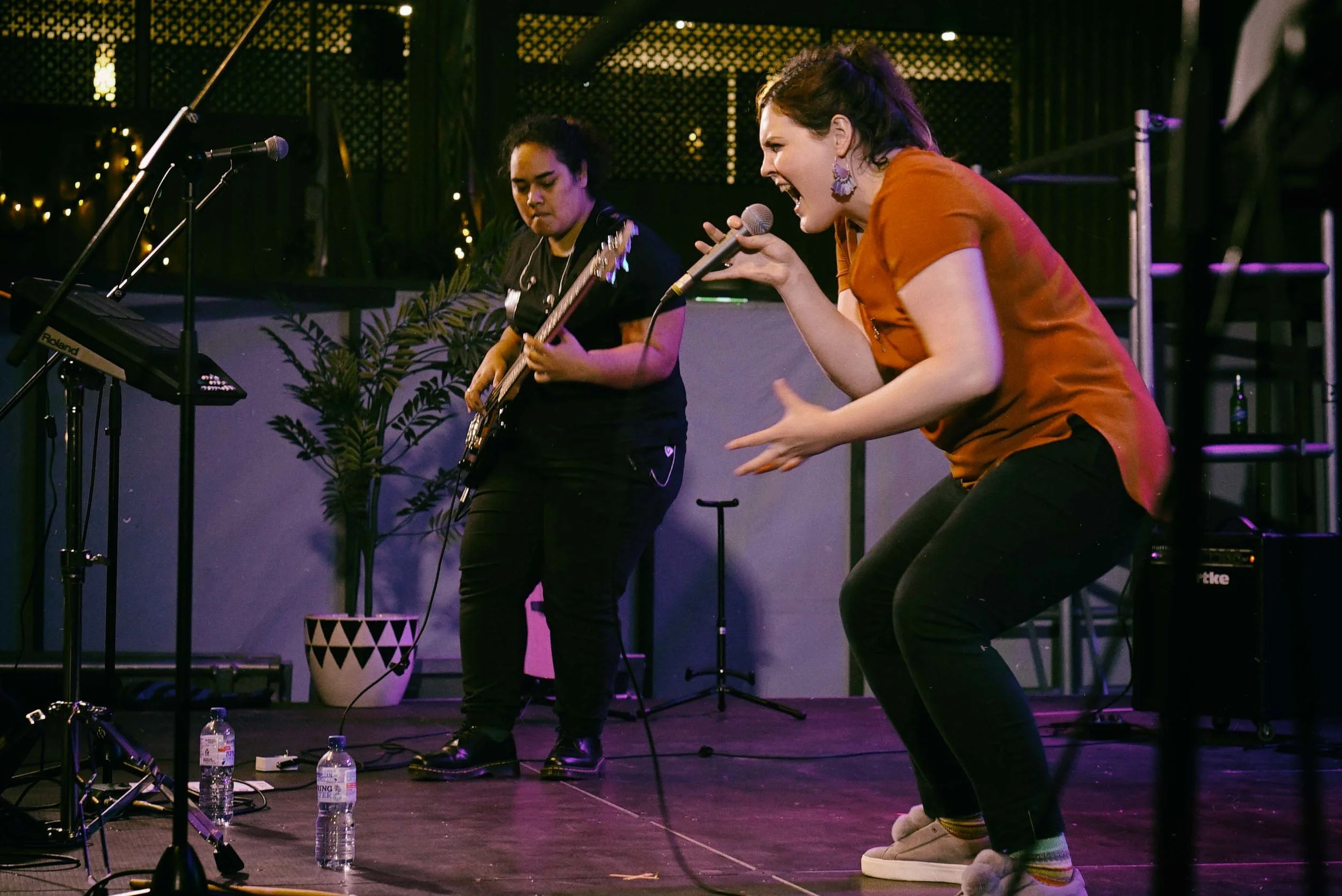 Phoebe Sinclair and Lara Frew at NightQuarter 2018