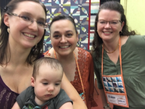 Selfie at the pattern release! That's the vibrations of our awesome making it blurry, by the way. ;-)
