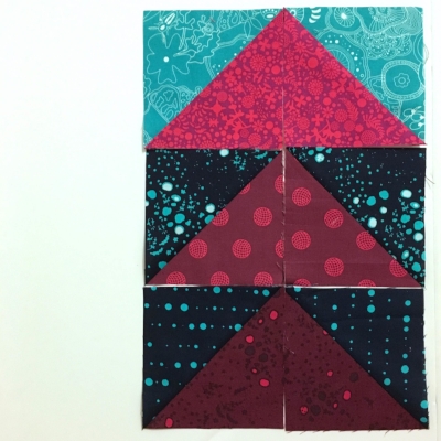 Murmuration 2.0: 4" half square triangles