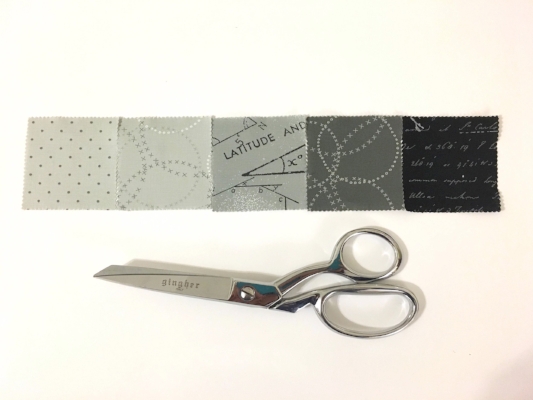 Gray scale made from Modern Backgrounds- Ink fabrics. 