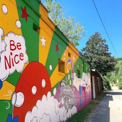 A gentle reminder. (Mural is in St. Elmo, Chattanooga, TN- Designed and Painted by Mark Ritch. Photo by me.)